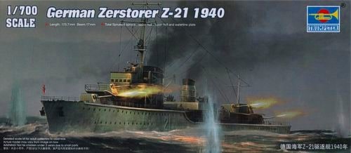 05792 Z級駆逐艦 Z-21 1940|第二次大戦の艦船モデル|艦船