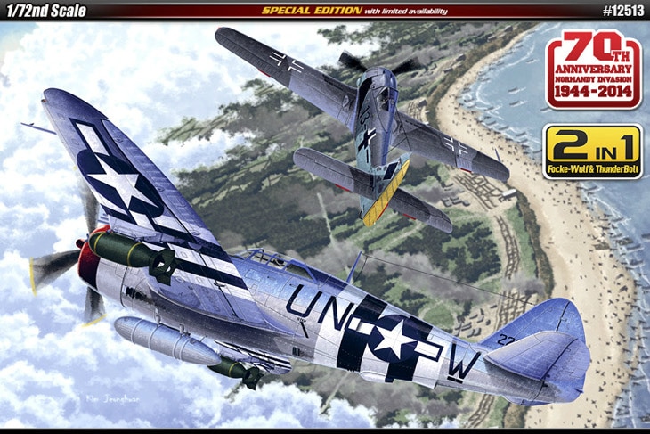 12513 Fw190A-8 & P-47D|第二次大戦の飛行機モデル|飛行機