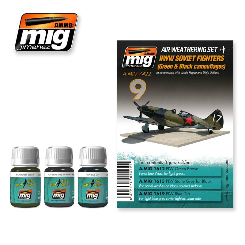 A.MIG7422 WWII ソビエト機ウェザリングセット | アモ AMMO of Mig