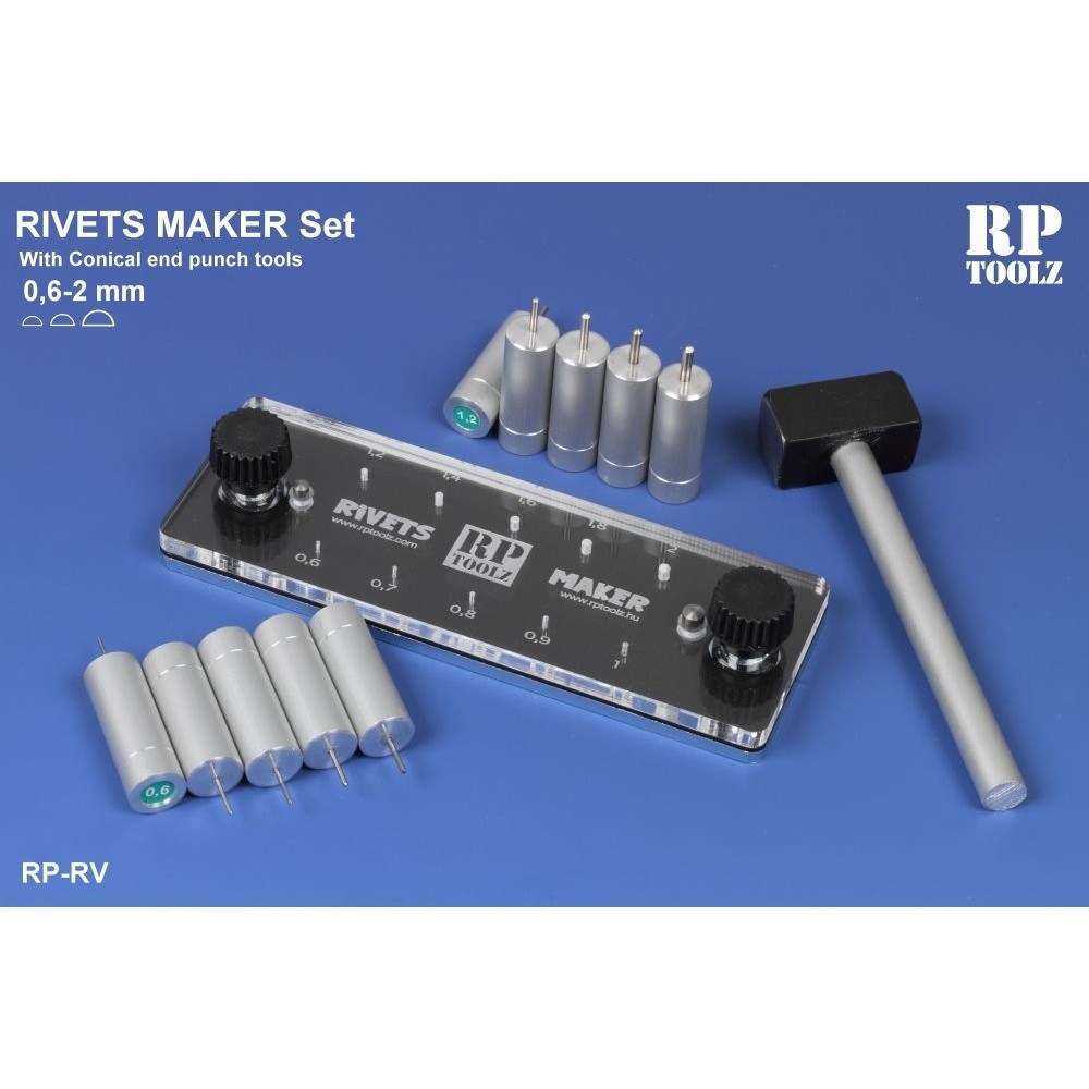 RP Toolz RP-RIVリベットメーカーセット　プラモデル用工具 RP-RV リベットメーカー 丸 プラ板/金属板打ち抜き工具 | RPツールズ