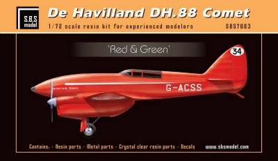 SBS7003 デ・ハビランド DH.88 コメット レッド&グリーン|レーサー機|飛行機