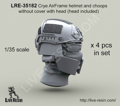 LRE-35182 Airframe helmet and choops without cover with head|AFV用パーツ|AFV