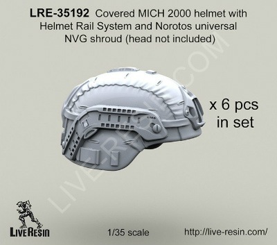 真人出品 LRE-35192 Covered MICH 2000 helmet with Helmet Rail System