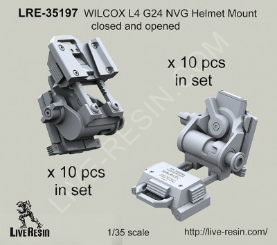 LRE-35197 WILCOX L4 G24 NVG Helmet Mount closed and opened|AFV用パーツ|AFV