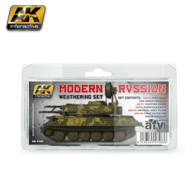 AK4160 現用ロシア軍ウェザリングセット|塗料|ツール＆マテリアル