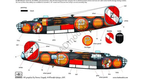 D48151 B-24D/H|飛行機用デカール|飛行機