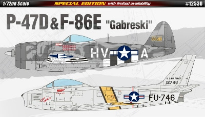 【再入荷】12530 P-47D & F-86E カブレスキー|大戦後の飛行機モデル|飛行機