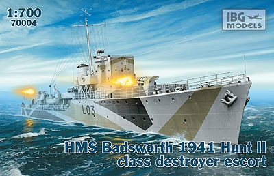 PB70004 英国海軍 ハントII級護衛駆逐艦 バズワース L03 1941-42年|第二次大戦の艦船モデル|艦船