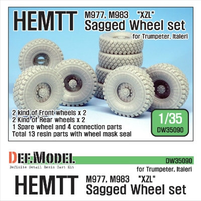 【再入荷】DW35090 現用米 M977/M983 MEMTT ヘメット  XZL  自重変形タイヤ|AFV用パーツ|AFV