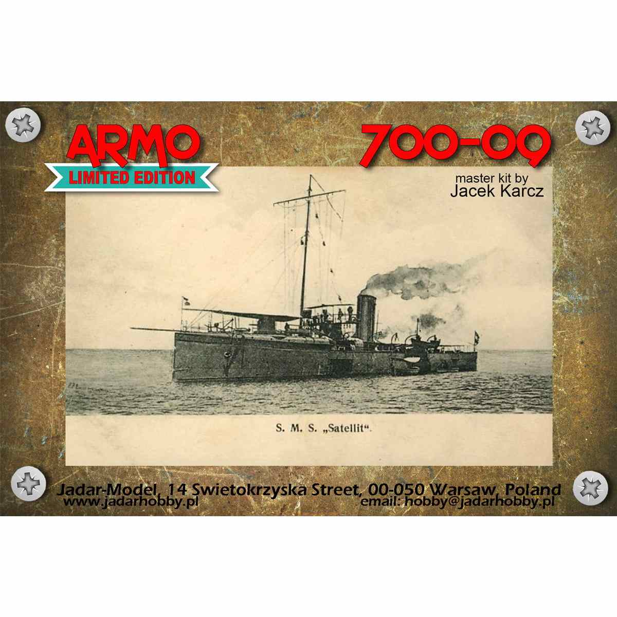 700-09 オーストリア・ハンガリー海軍 砲艦 サテライト Satellit 1893|第一次大戦以前の艦船モデル|艦船