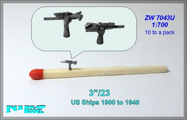 ZW7043U 米海軍 23口径3インチ砲 | ニコモデル NIKO MODEL | 艦船,艦船