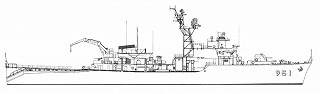 99-022 海上自衛隊 機雷敷設艦 MMC-951 そうや|大戦後の艦船モデル|艦船