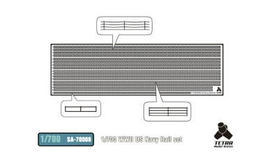 SA-70008 WWII 米海軍 手摺り|艦船用パーツ|艦船