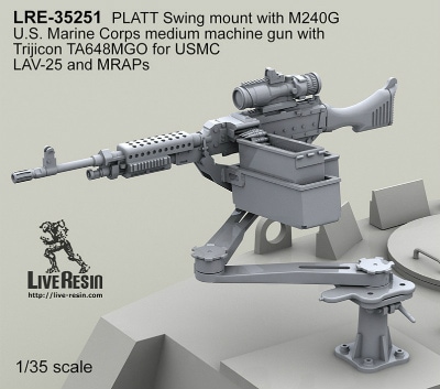 LRE-35251 M240G on PLATT Swing mount with U.S. Marine Corps medium