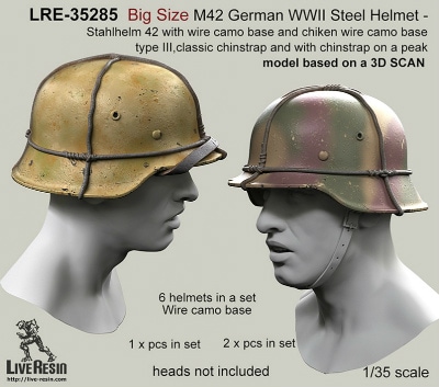 LRE-35285 Big Size M42 German WWII Steel Helmet - Stahlhelm