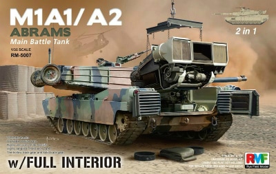 RM-5007 現用米 M1A1/A2 エイブラムス フルインテリア付き(2in1)|大戦後のAFVモデル|AFV