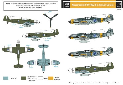 D48013 メッサーシュミット Bf109G-6 フィンランド空軍 | SBSモデル