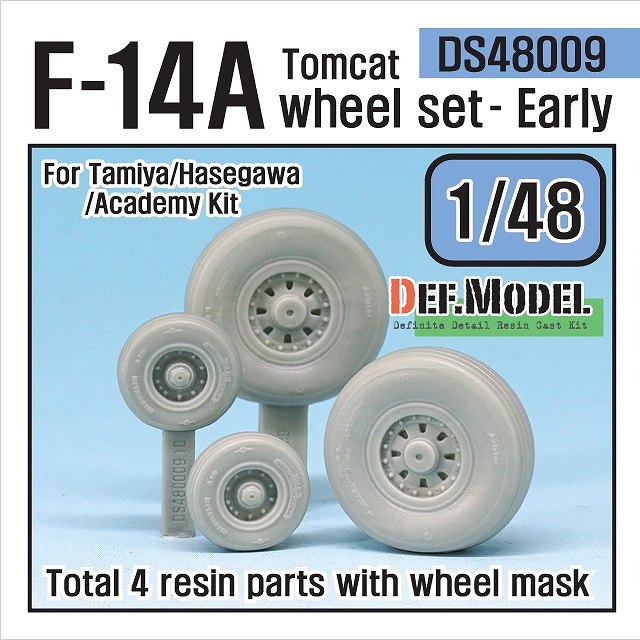DS48009 F-14A トムキャット 初期型自重変形タイヤセット | DEFモデル