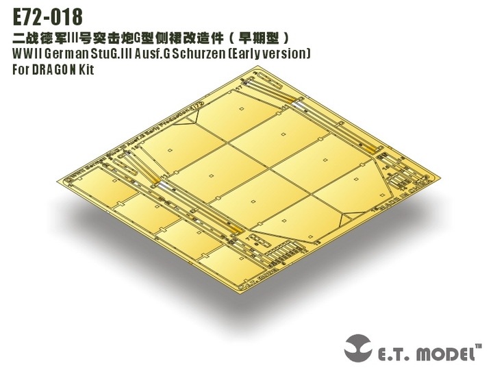 E72-018 WWII 独軍 III号突撃砲G型 初期型 シュルツェン|AFV用パーツ|AFV
