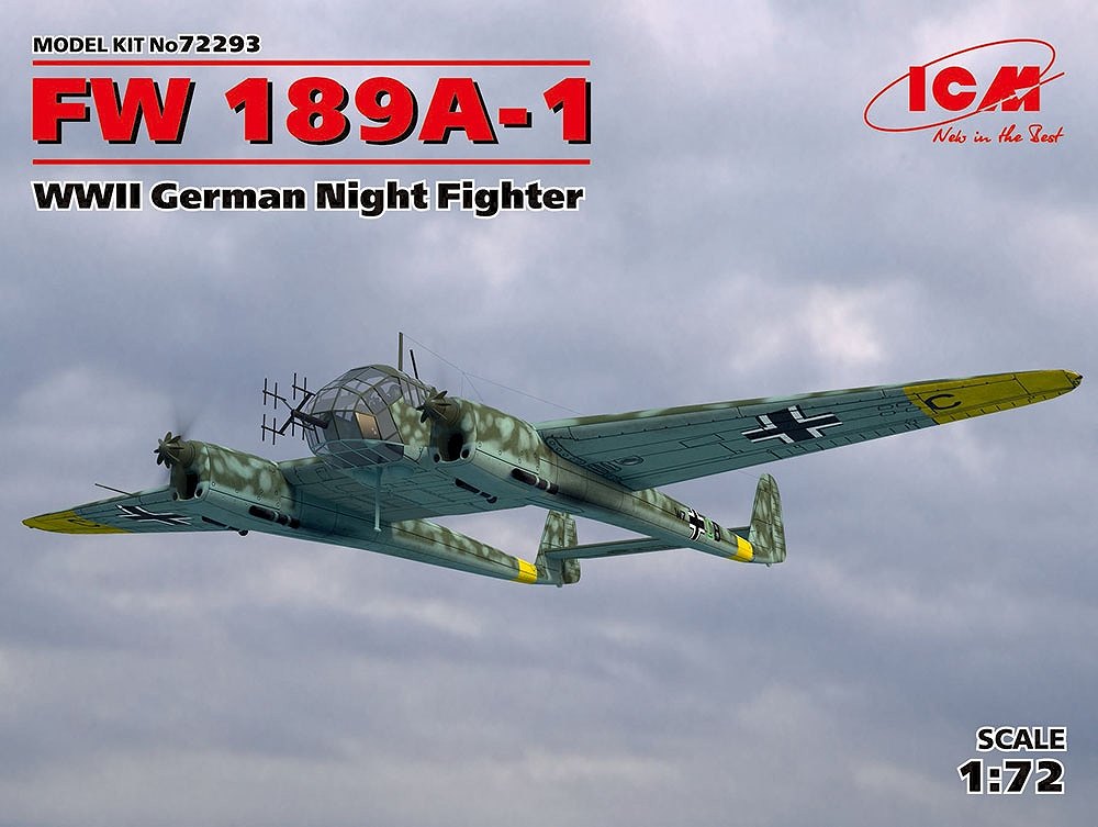 72293 フォッケウルフ Fw189A-1 夜戦型|第二次大戦の飛行機モデル|飛行機