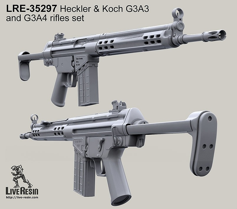 LRE-35297 Heckler & Koch G3A3 and G3A4 rifles set|AFV用パーツ|AFV