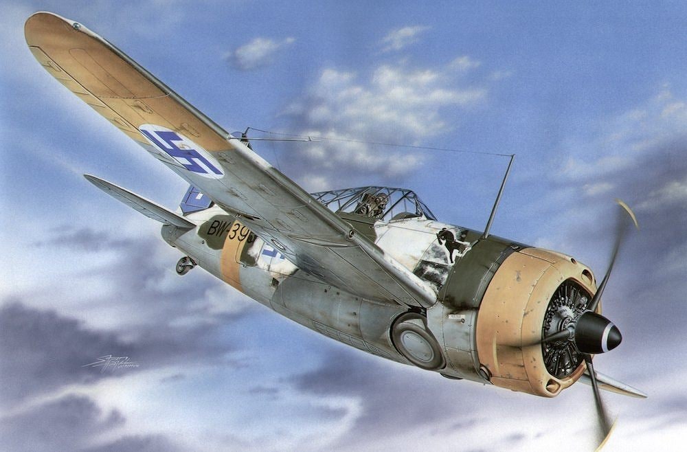 ホビーマスター 1/48 B-239 ブルーステル フィンランド HA7009 Hobby Master