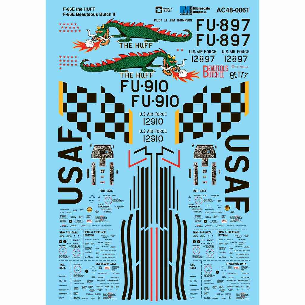 AC48-0061 F-86E セイバー | マイクロスケール MICROSCALE DECALS