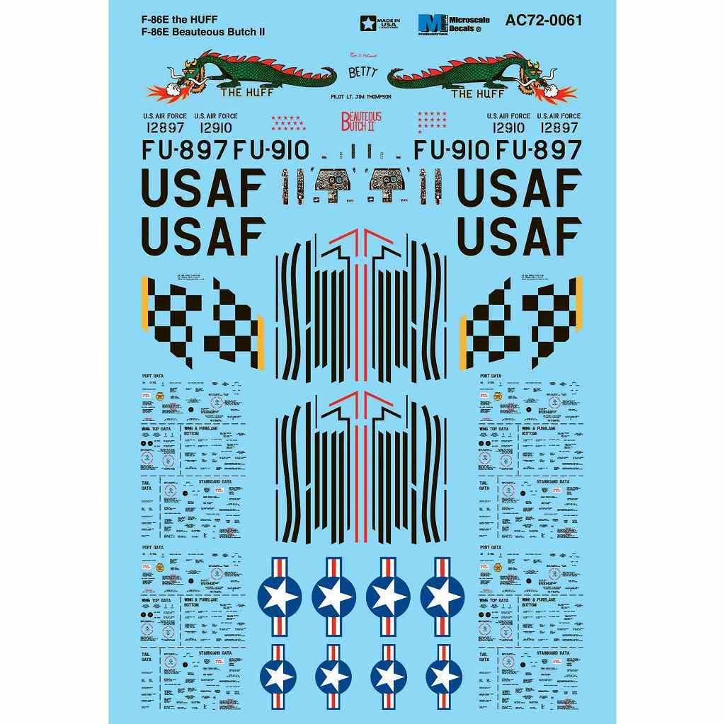 AC72-0061 F-86E セイバー | マイクロスケール MICROSCALE DECALS