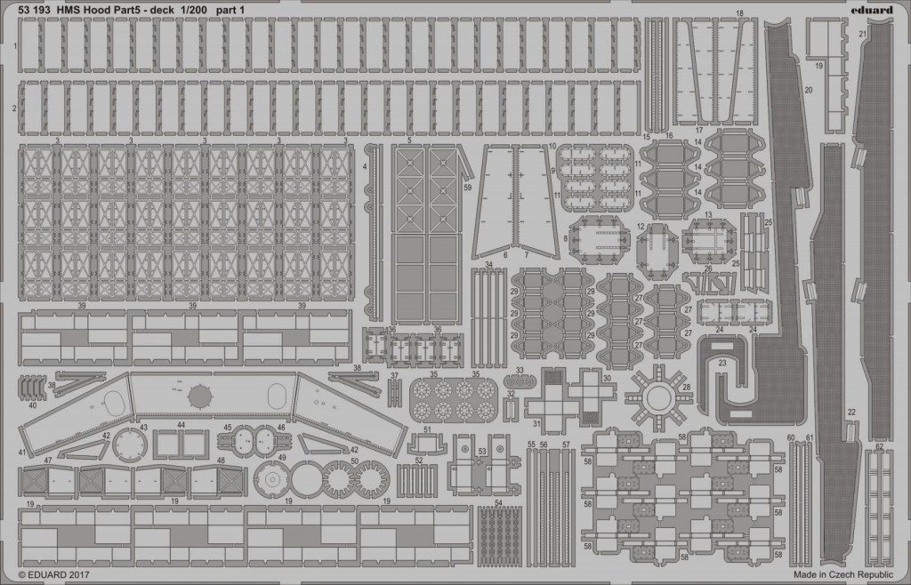 53193 巡洋戦艦 フッド Part.5 甲板|艦船用パーツ|艦船