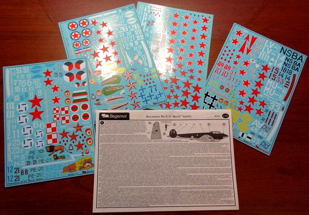 48041 ペトリャコフ Pe-2 ファミリー|飛行機用デカール|飛行機