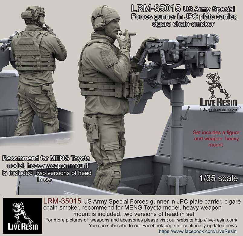LRM-35015 現用アメリカ陸軍 スペシャルフォースガンナー JPCプレート