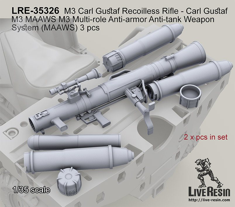LRE-35326 M3 Carl Gustaf Recoilless Rifle - Carl Gustaf M3 MAAWS M3 Multi-role Anti-armor Anti-tank 