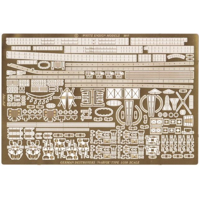 35186 独海軍 ナルヴィック級駆逐艦用エッチングパーツ|艦船用パーツ|艦船