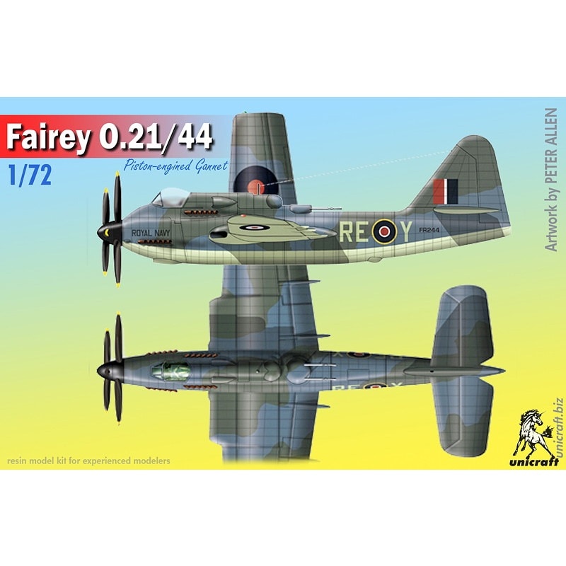 UN72108 フェアリー O.21/44 ピストンエンジンガネット|大戦後の飛行機モデル|飛行機