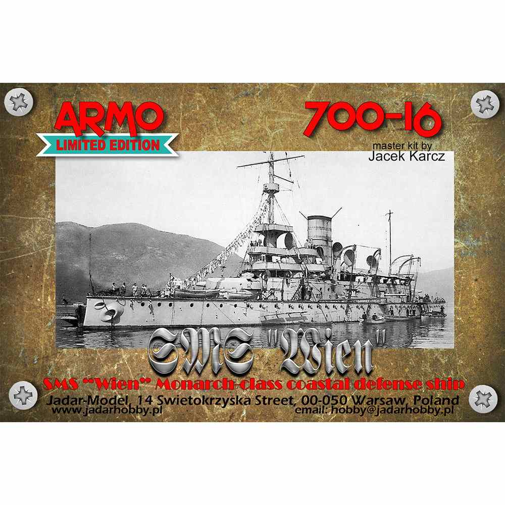 700-16 オーストリア・ハンガリー海軍 モナルヒ級海防艦 ウィーン Wien|第一次大戦以前の艦船モデル|艦船