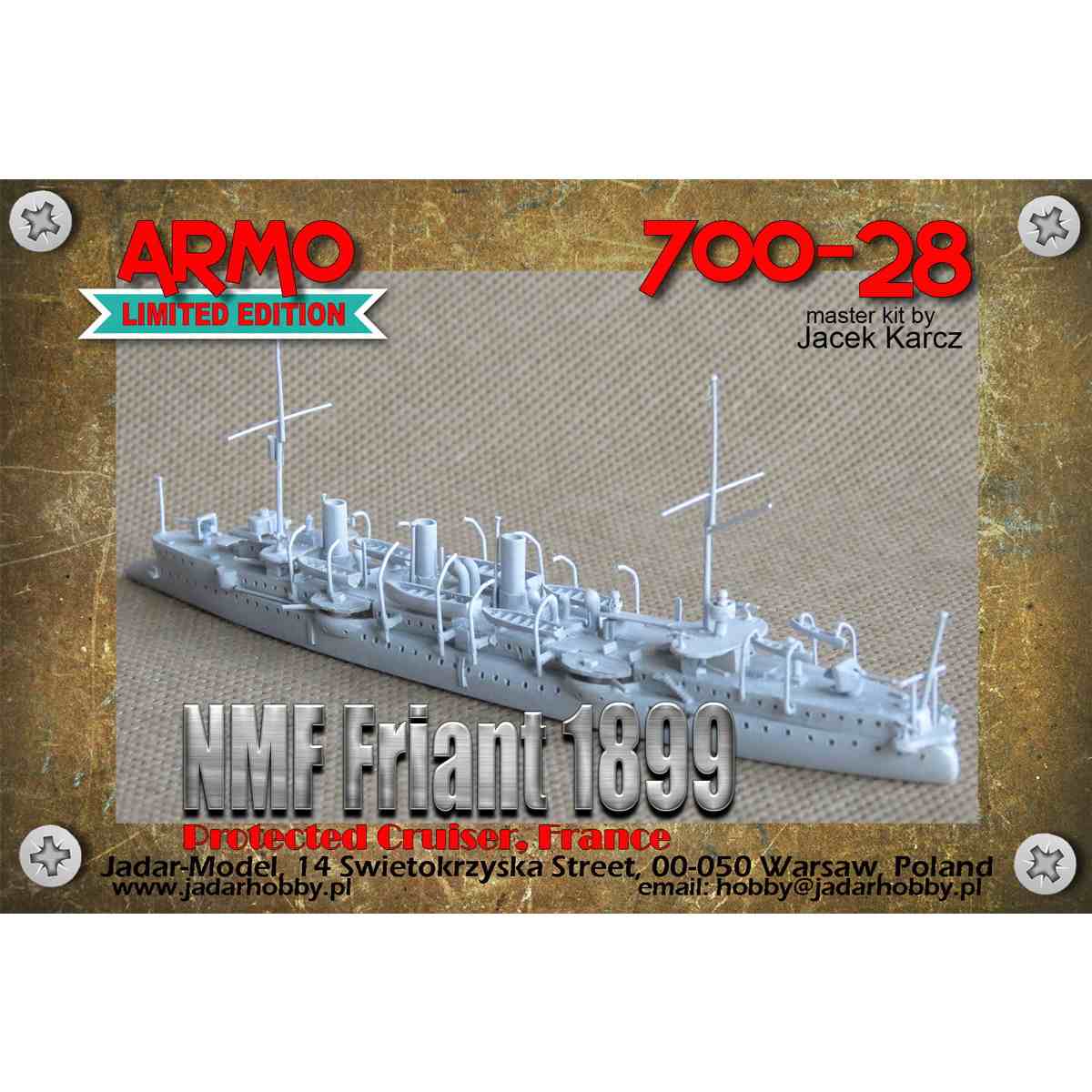 700-28 仏海軍 フリアン級防護巡洋艦 フリアン Friant 1899|第一次大戦以前の艦船モデル|艦船