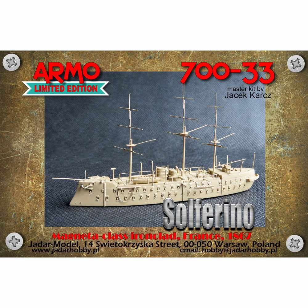 700-33 仏海軍 マゼンタ級装甲艦 ソルフェリーノ Solferino 1867|第一次大戦以前の艦船モデル|艦船