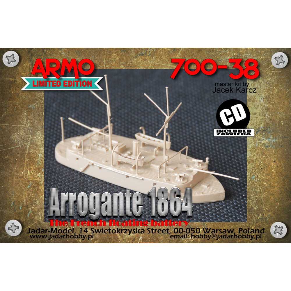 700-38 仏海軍 浮き砲台 アロガンテ Arrogante 1864|第一次大戦以前の艦船モデル|艦船