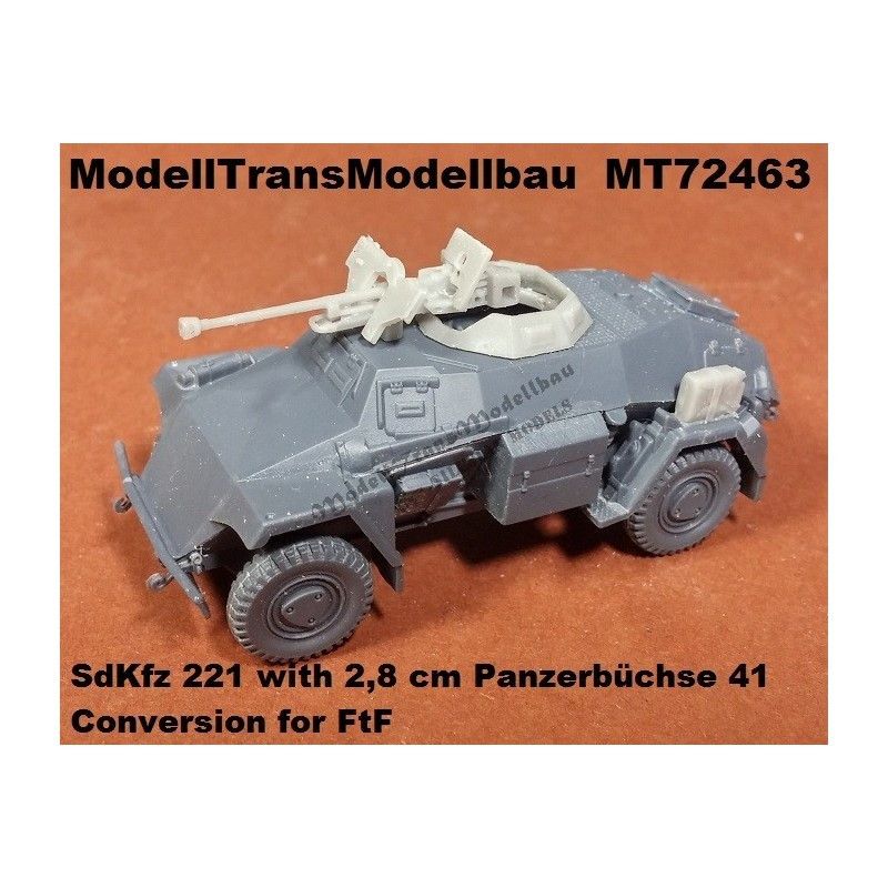 MT72463 ドイツ SdKfz 221 with 2.8cm sPzB41 重対戦車銃搭載型 コンバージョンセット|第二次大戦のAFVモデル|AFV