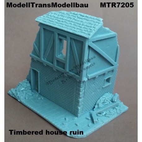 MTR7205 破壊されたドイツの木造住宅|建物／情景用パーツ|フィギュア