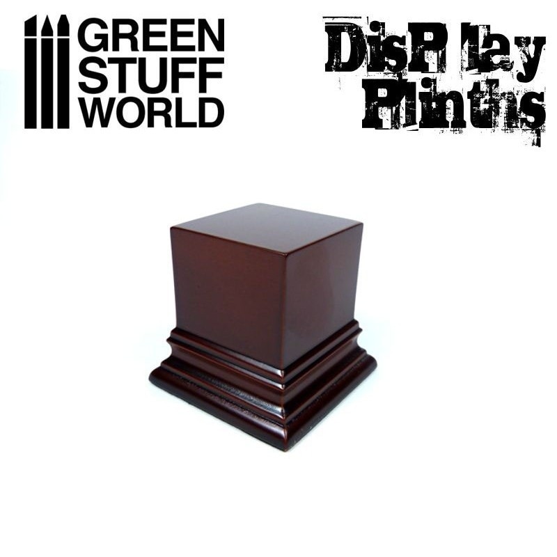 【再入荷】GSWD-1802 展示台：正方形(4x4cm)ヘーゼルナットブラウン|工具|ツール＆マテリアル