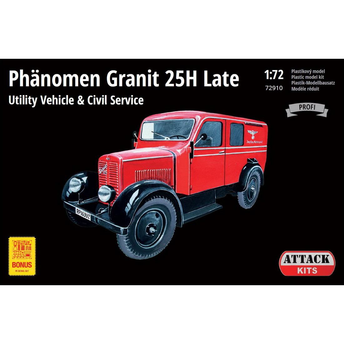 72910 フェノーメン グラニット 25H ドイツ郵便/チェコスロバキア救急車|第二次大戦のAFVモデル|AFV