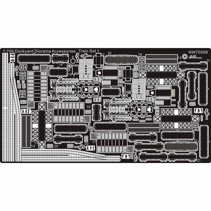 NW70008 ドックヤード ジオラマアクセサリー 列車セット1|建物／情景用パーツ|フィギュア