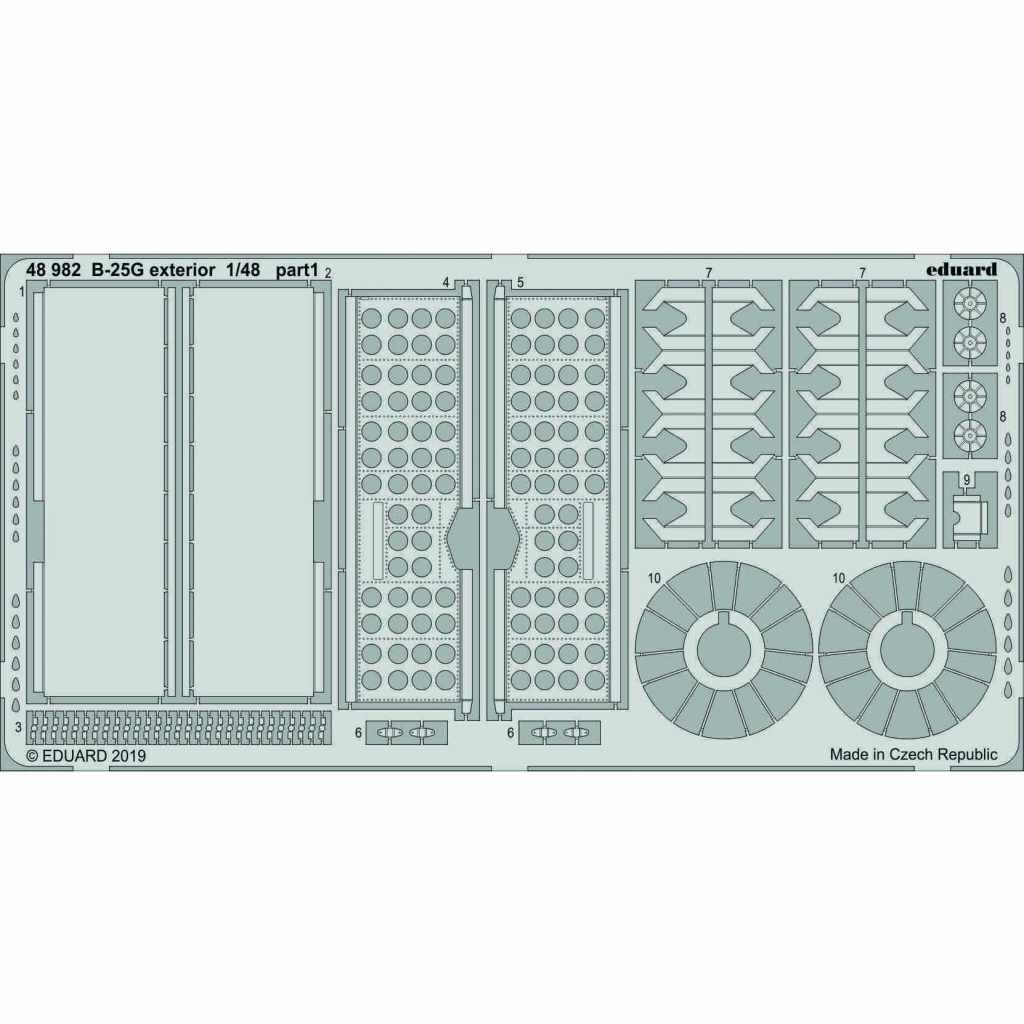 48982 ノースアメリカン B-25G ミッチェル 外装|飛行機用パーツ|飛行機