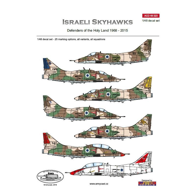 【再入荷】ACD48023 IDF ダグラス A-4 スカイホーク 1968-2015|飛行機用デカール|飛行機