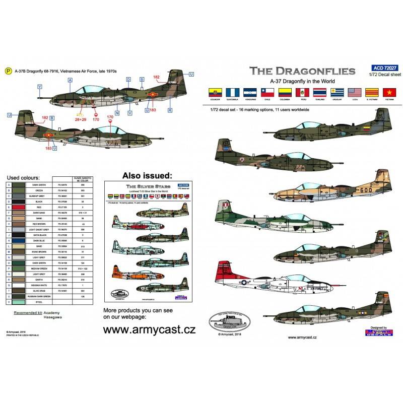 ACD72027 セスナ Ａ-37 ドラゴンフライ イン・ザ・ワールド|飛行機用デカール|飛行機
