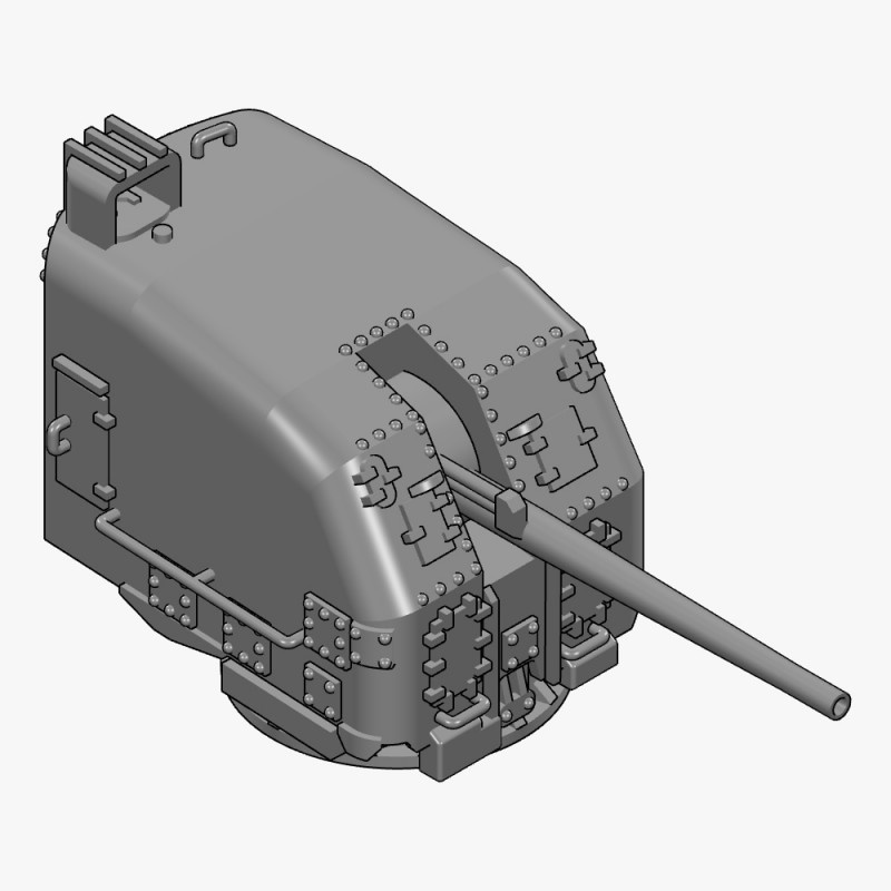 AC350017f Mk.30 38口径5ｲﾝﾁ砲 クローズマウントダブルナックル