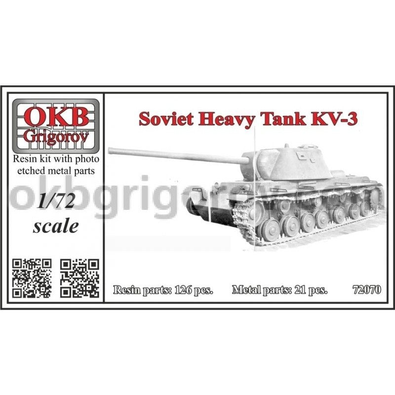 72070 ソビエト KV-3 重戦車|第二次大戦のAFVモデル|AFV