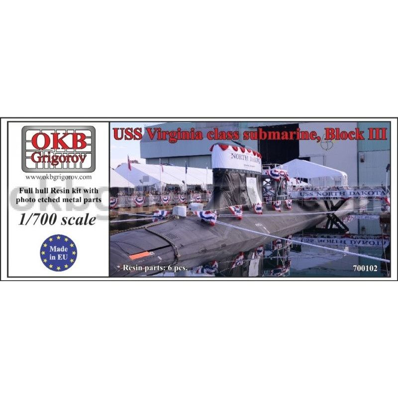 700102 バージニア級原子力潜水艦 ブロックIII|大戦後の艦船モデル|艦船