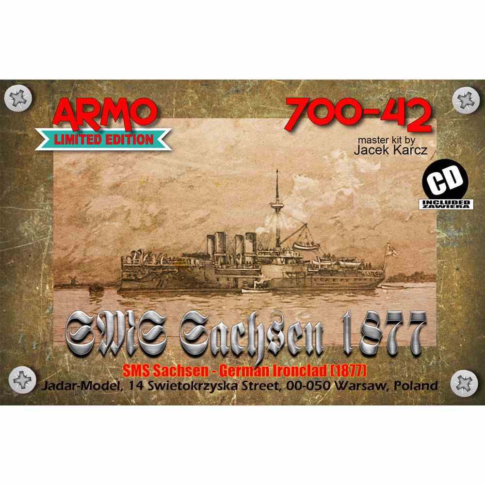 700-42 独海軍 ザクセン級装甲艦 ザクセン Sachsen 1877|第一次大戦以前の艦船モデル|艦船